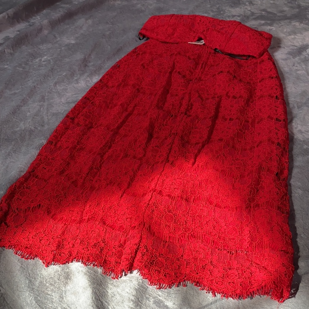 🥳Host Pick🥳 - Forever 21 Lined Lace Strapless Short LE Dress size S NWT - Picture 15 of 16